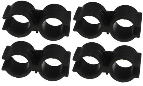 Garneck 4pezzi Connettore Per Tubo Di Scaffalatura in Plastica Gancio Per Scopa Morsetto Doppio Per Tubi Accessori Di Fissaggio Per Paletta Clip Di Collegamento Per Scaffali Del Magazzino