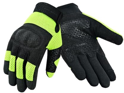 RAXUS Guantes de Moto para Hombre – Verano, Transpirables con Protección de Nudillos Homologados CE