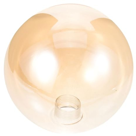 Sewroro Amber Globe Glass Lamp Shade G9 Threaded Pendant Light Replacement Cover 150mm Diameter Decorative Hanging Light Fixture