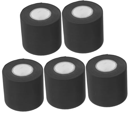VILLFUL 5 Rouleaux Ruban Isolation pour Tuyaux Noir Adhésif Étanche et Ignifuge Protection Thermique pour Systèmes de Climatisation Extérieurs
