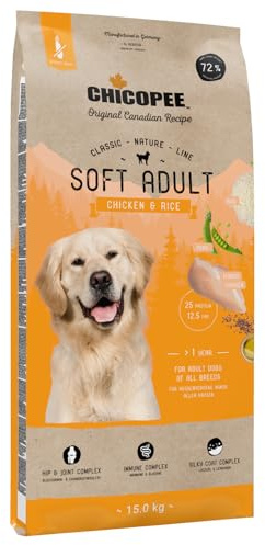 Chicopee CNL Soft Adult Chicken & Rice 15 kg torrfoder för hundar | av Bosch | Hundfoder | kanadensiskt recept | Tillverkad i Tyskland | Ett varumärke från Bosch djurfoder