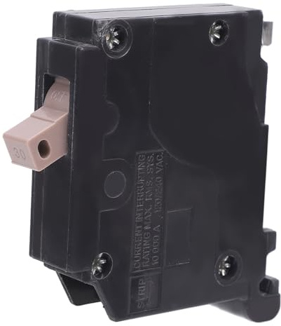 Jiawu Disyuntor de Enchufe Tipo CH 30A 3/4 con Carcasa Moldeada y Mecanismo de Conmutación Rápida para Paneles de Equipos de Piscina