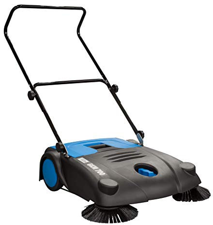 Güde Barredora manual GKM 700, ancho de barrido de 700 mm, contenedor de residuos de 14 l, salida de superficie de 2000 m2/hora