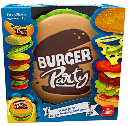 Goliath Games Burger Party, Simple and Fast-Paced Fun Family Game for Kids Aged 6+, Multi-Colour