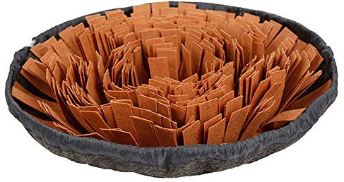 Hunde Schnüffelrasen, Waschbar Faltbar Schnüffelteppich Riechen Trainieren Matte rutschfest Schadstofffrei Schnüffeldecke für Hunde, Hundespielzeug Fördert Natürliche Nahrungssuche Braun one size