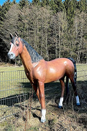 XXL Pferd lebensgross Gartendeko ca.220cm Premium Gartendekoration Deko Figur g