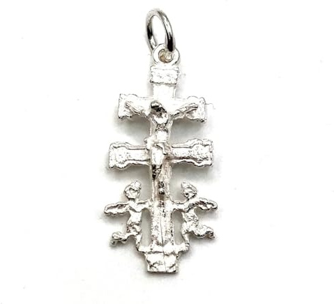 CRUZ CARAVACA EN PLATA DE LEY 925/1000 (CRUZ CARAVACA 2CM)