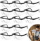 12 Stücke Schutzbrillen: Schutzbrille für Brillenträger, Schutzbrille Verstellbar, Sicherheitsbrille, Laborbrille, Motorradbrille, Leichte Sicherheitsbrille für Baustelle, Werkstatt, Fahrrad-Fahren