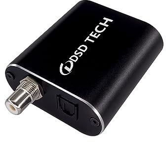 DSD TECH SH-AU01B Adattatore audio da USB a ottico Supporto da USB a TOSLINK coassiale e jack da 3,5 mm