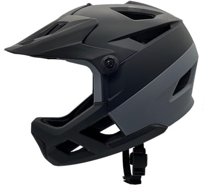 Lixada Casco integral de bicicleta de montaña para hombres y mujeres, casco de bicicleta de carretera, visera ajustable ligera y puerto para gafas, casco de bicicleta resistente a impactos de 55-59 cm