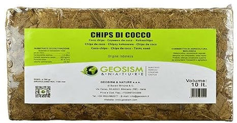 Fibra de Coco (Chips de Coco) en Tejas Geosism, 7/20 mm (Aprox. 750 g - 10 lt)