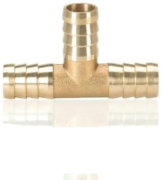ORGEFY 4mm 5mm 6mm 8mm 10mm 12mm 16mm 19mm Tuyau T Type 3 Adaptateur Tri-Way Barbe T Pièce Raccord de Tube en Laiton Connecteur T 3 Voies 16mm