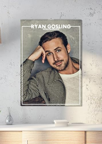 Ryan Gosling 2026-kalender, A3, Wirobound, full färg.
