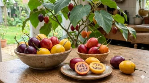 Semences de tamarillo, 3 couleurs : rouge, jaune, violet ✩ Tomate exotique en arbre ✩ Qualité supérieure