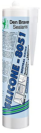 Den Braven SILICONE 8051 Transparent - Mastic silicone Monocomposant Polyvalent pour les Joints Sanitaires le Scellement de Bâtiments et les Joints de Vitrage - Cartouche de 300ml