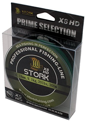 Stork HDx8, 8-Fach geflochtene Premium Angelschnur 300m