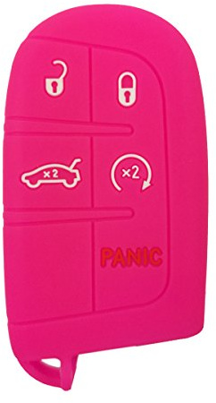 Coolbestda Silicone Smart Key Fob Cover Case Keyless Entry Protector for 2018 2019 2020 2021 2022 2023 2024 Dodge Challenger Charger Dart Durango Journey Chrysler 300 200 Jeep Grand Cherokee Compass