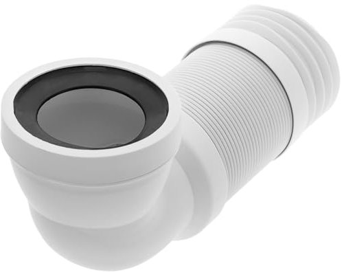 PrimeMatik - Manicotto di Collegamento WC Inclinato 90 ° Estensibile ∅ 105mm