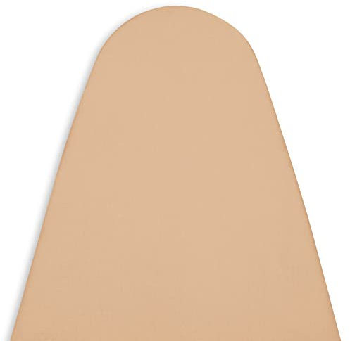Encasa XO Ersatzbügeltischbezug mit extra dickem 4-mm-Filzpolster - Hell beige - einfarbig Baumwolle, elastisch, (Passt zu Wide Standardbrettern von 125x46 cm) Wärmereflektierend
