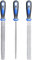 GREBSTK 31 cm Holzraspelfeilen-Set mit Gummigriff, Holzraspel, 3-teiliges Set, rund, halbrund, flache Feilenraspel