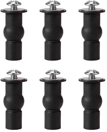 6 Stück WC Sitz Befestigung,Toilettensitz Befestigung Toilettendeckel Halterung,WC Sitz Befestigung von Oben Zubehör,Toilettendeckel Dübel Set für Toilette Montage Scharnier,WC Schrauben Edelstahl