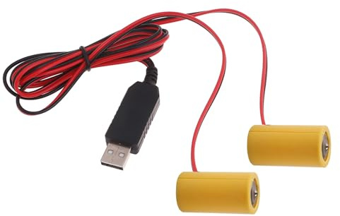 EXQIOUR Convertisseur USB 1,5 V pour remplacer 1 pile LR14 C 1,5 V
