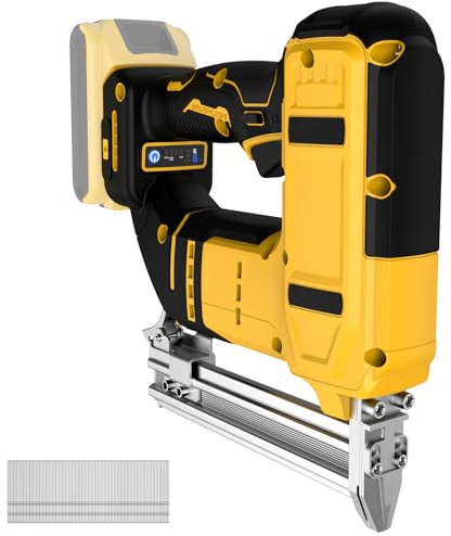 18 Gauge Cordless Brad Nailer for Dewalt 20V MAX Battery, Battery Powered Nail Gun with 1000 Nails, Lightweight Electric Nail Gun for Woodworking, Framing, DIY & Home Improvement (No Battery)