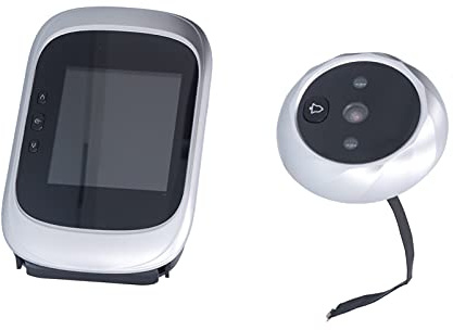 Visual Door Viewer, LCD Door Peephole Camera Viewer Digital Peephole Security Camera with 2.8in in LCD Display for Home (Silver)