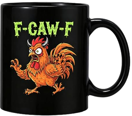 Woalopted Funny Chicken Mug | 330 ml Ceramic Milk Cup, Beer Mug for Household | For Collectors, Halloween, Wine, Beer, Study, Dining Room, Office, Restaurant, Hotel, Teachers, Students