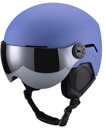 ERYUE Casco para Deportes de Nieve Casco de esquí Multifuncional para Hombres y Mujeres Bicicleta Adultos Esquiar Snowboard Deportes Nieve Negro 59-61 CM (#6)