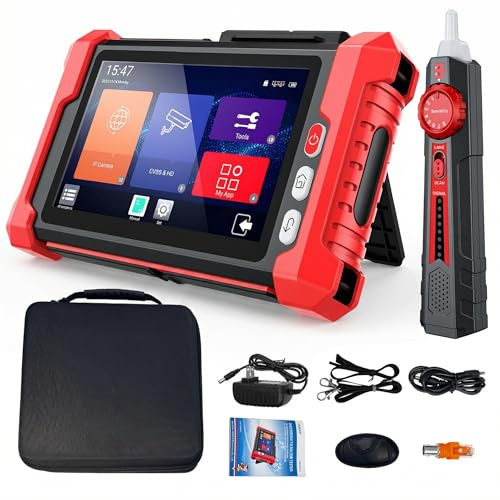 NOYAFA 8 pollici IPS CCTV Camera Tester, 8K 32MP CVI TVI AHD SDI CVBS IP Camera Tester, Supporto SFP WiFi HD HDMI VGA IPC Tester, OPM VFL TDR POE RJ45 Tester cavo di rete, NF-IPC728HSO