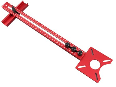 Soporte para fresado de ranuras en router, máquina de rebajado 3 en 1 con tabla giratoria, herramienta de carpintería desmontable de 445 mm de longitud para cortar ranuras y