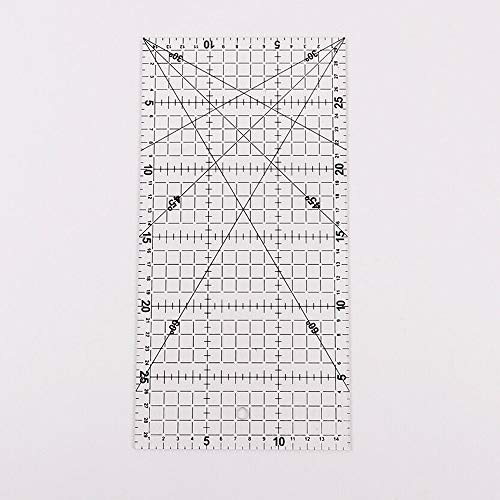 Supertool - Righello per trapuntatura, 1 righello per patchwork, 30 x 15 cm, in acrilico trasparente di qualità per patchwork.