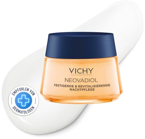 Vichy Neovadiol Peri-Menopausa, Crema Viso Notte Ridensificante, Adatta alla Peri-Menopausa, Anti-Rughe, Effetto Rivitalizzante, Formula con Niacinamide, Acido Glicolico e Proxylane, 50ml