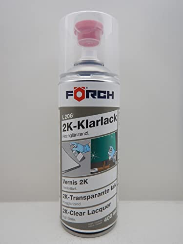 Förch 2K KLARLACK L206 LACK SPRAY SPRAYDOSE DOSE HOCHGLÄNZEND 400ML (1)
