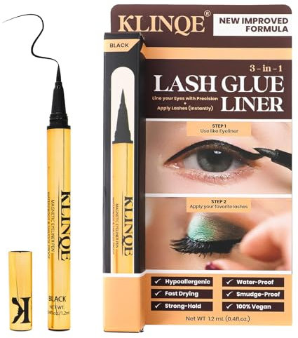 Black Eyelash Glue, Strong Magnetic Eyeliner, Latex Free, Waterproof Strip Lash Glue Pen, For Magnetic Eyelashes, Eye Jewelry, Smudge Proof