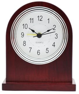JAWSEU Sveglia da Comodino Analogica, Orologio da Tavolo in Legno Sveglia senza Ticchettio Sveglia Silenziosa Vintage con Funzione Snooze Sveglia da Comodino Scrivania Vintage a Batteria in Legno
