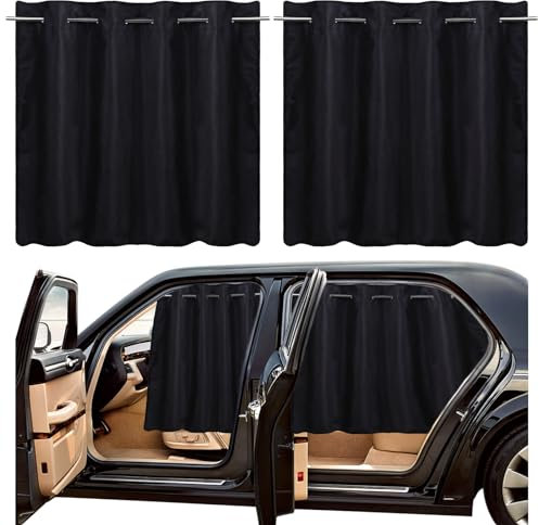 ZATOOTO Sonnenschutz Auto für Heckscheiben, Sichtschutz Fenster, Auto Fenster Verdunkelung mit Verstellbar Stangen, Sonnenschutz Auto für Seitenfenster oder Heckklappen, UV-Schutz Hitzeschutz, 2 Stück