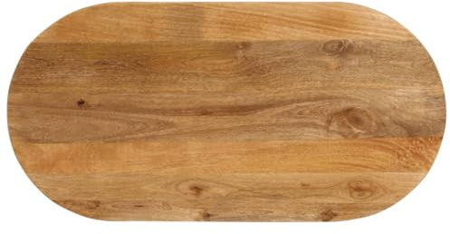 vidaXL Tafelblad ovaal 100x50x3,8 cm massief mangohout