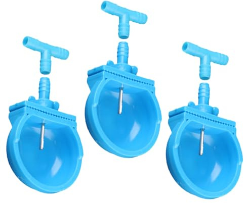 Alasum Distributore di Acqua per Conigli 3 Pezzi Ciotola Blu in Plastica Design Semplice Appendibile per Gabbia Facile da Pulire e Resistente All’usura