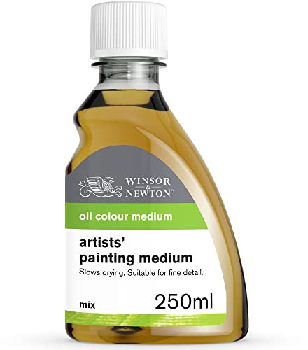 Winsor & Newton 3039734 Artist oil of linseed oil and turpentine substitute, improves the fluidity and transparency, slows down the drying - 250 ml bottle