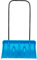 GardenFlora Schneeschieber Schneeschaufel mit Rollen und Aluminiumkante, 80cm breit, UV- und Witterungsbeständig, Blau