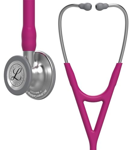 3M Littmann Cardiology IV Diagnostic Stethoscope, 6158, More Than 2X as Loud, Weighs Less, Stainless Steel Chestpiece, 27 Raspberry Tube