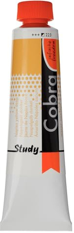 Cobra Study Aquarell mischbare Ölfarbe - Neapelgelb dunkel 40 ml Tube - Semi-Opaque +++ Lichtechtheit
