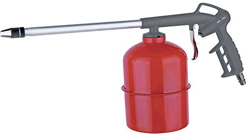 Pistola a spruzzo | Pistola ad aria compressa con tazza di aspirazione da 1,0 l per detergente freddo, detersivo, ugelli | adatto a tutti i compressori | Connettore SK