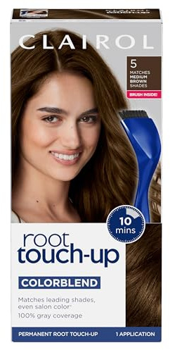 Clairol Root Touch-Up by Nice'n Easy Permanent Hair Dye, 5 Medium Brown Hair Color| 100% Gray Coverage | Easy Brush Application | Matches Professional Salon Shades | Pack of 1