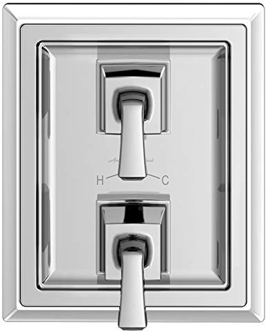 American Standard T455740.002 Town Square S Two-Handle Thermostat Shower Valve Trim Kit, Polished Chrome
