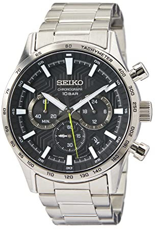 Seiko Hommes Analogique Quartz Montre avec Bracelet en Acier Inoxydable SSB413P1