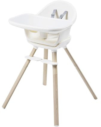 Maxi-Cosi Moa 4-in-1 Kinderhochstuhl mitwachsend, 6 Mon–7 Jahre, 0–25kg, verstellbarer Hochstuhl Baby, in eine Sitzerhöhung, einen Hocker und einen kleinen Tisch mit Sitz verwandelbar, Beyond White