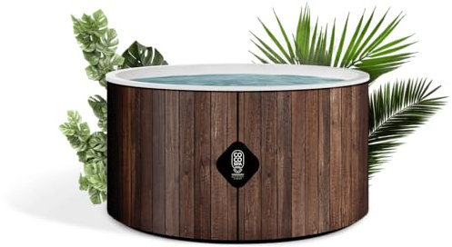 COCO SPA Helsinki Spa Gonflable - 150 cm de diamètre - 800 litres - Moteur 2240 W - 2 à 4 Personnes - Massage 140 Jets